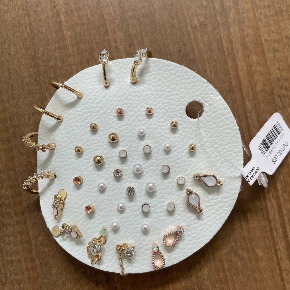 Free People Gold and Silver Earring Set